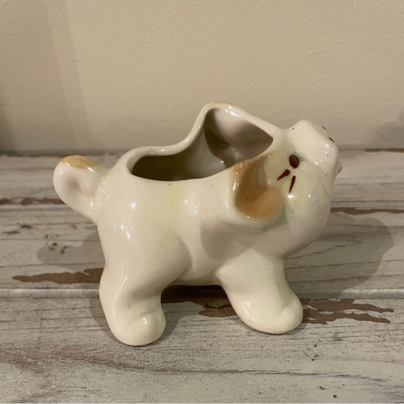 Vintage Ceramic Pig Decor Figurine Mid-Century Style Ceramics Planter Container - Picture 4 of 9